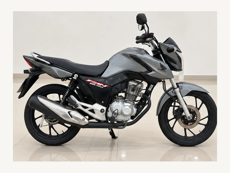 Honda CG 160 Fan prata, motocicleta oferecida no Plano Conquista